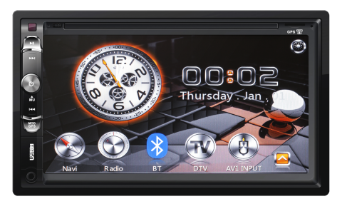 Automagnetola Kruger&Matz KM2003.1 CD, 2DIN, DVB-T tuner, GPS, BT, 7"
